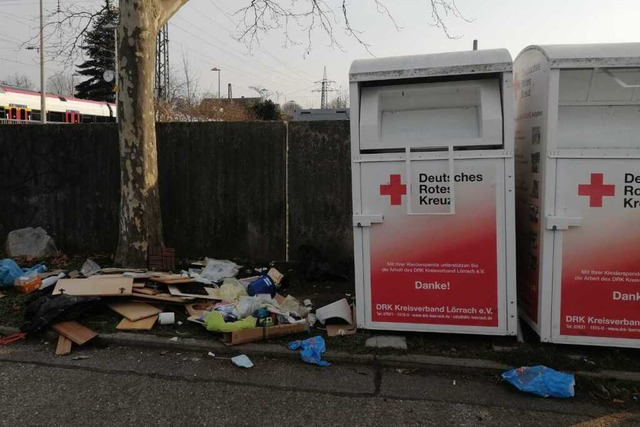 Der DRK-Kreisverband Lrrach zieht sei... wegen stndiger Vermllung wieder ab.  | Foto:  DRK-Kreisverband Lrrach