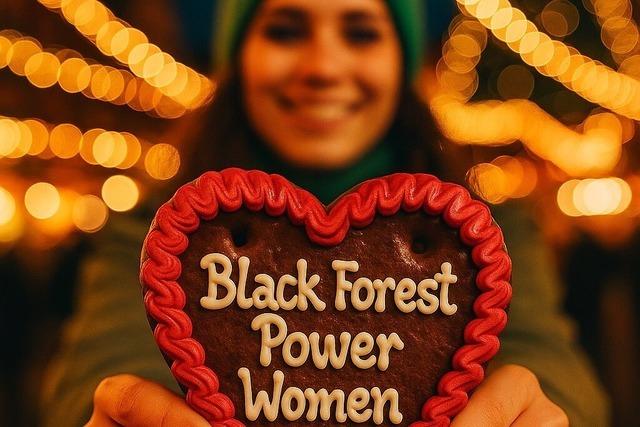 Black Forest Power Women mit Adventsstand auf dem Weihnachtsmart im Caf Meinwrts in Lahr