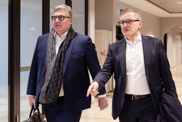 Entt&auml;uscht vom DFB: Hellmann und Dreesen.  | Foto: J&uuml;rgen Kessler/dpa