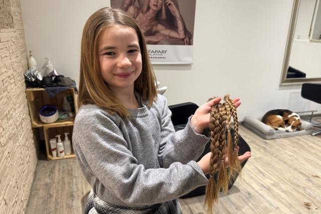 Zehnjhrige Pia aus Eggingen spendet ihre Haare fr krebskranke Kinder