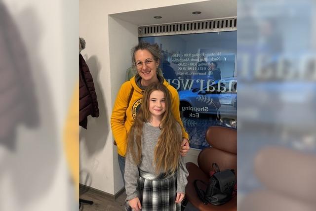 Zehnjhrige Pia aus Eggingen spendet ihre Haare fr krebskranke Kinder