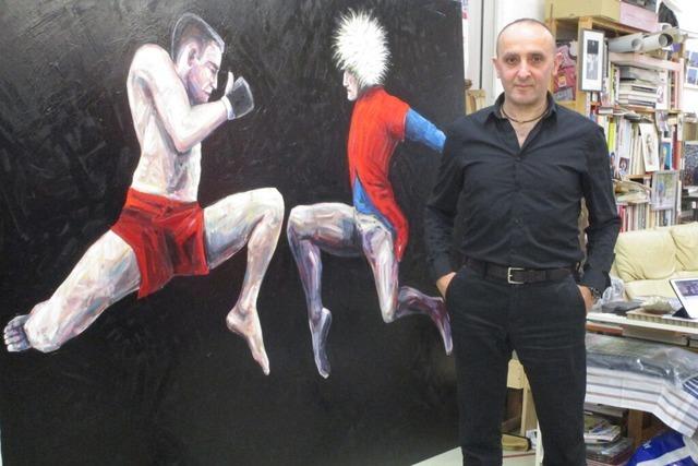 "Die Malerei ist meine Welt": Gela Samsonidse ber seine Kunst, die nun in Merzhausen zu sehen ist