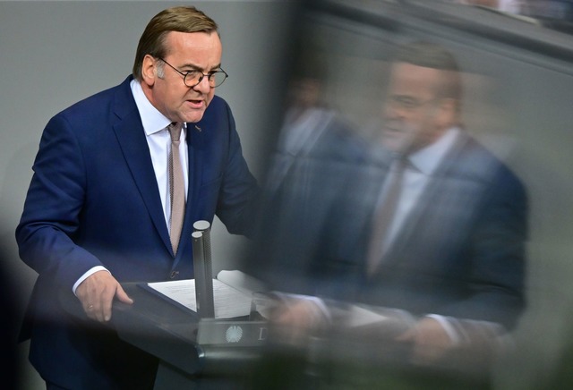 Verteidigungsminister Pistorius warb v...ag f&uuml;r das neue Wehrdienstgesetz.  | Foto: Sebastian Christoph Gollnow/dpa