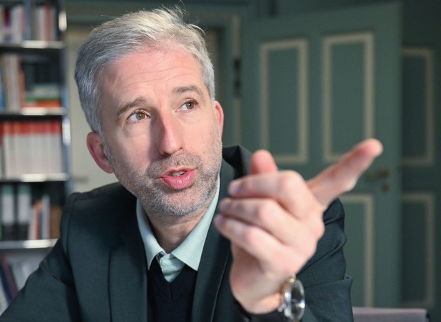 T&uuml;bingens OB Palmer streitet mit dem Datenschutz. (Foto-Produktion)  | Foto: Bernd Wei&szlig;brod/dpa