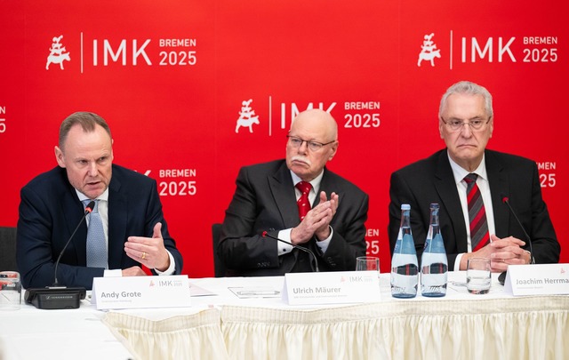 F&uuml;r den Gastgeber, Bremens langj&... es die letzte Innenministerkonferenz.  | Foto: Sina Schuldt/dpa