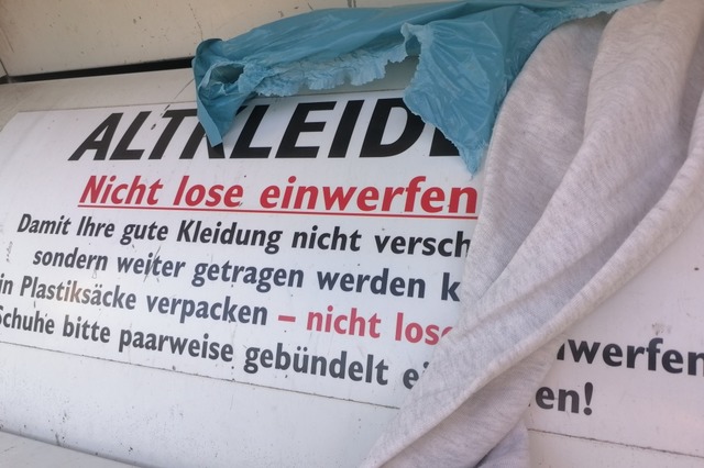 Im Lrracher Stadtgebiet wird es knftig keine Altkleidercontainer mehr geben.  | Foto: Daniel Gramespacher
