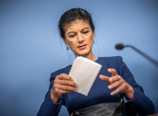 Wagenknecht hat sich entschieden, sich...eihe zur&uuml;ckzuziehen. (Archivbild)  | Foto: Michael Kappeler/dpa