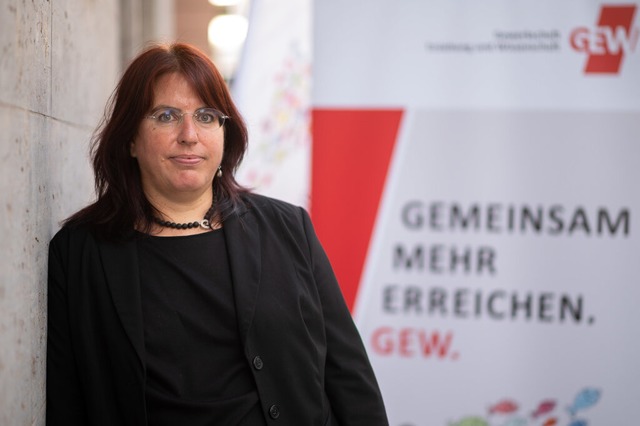 GEW-Landeschefin und OB-Kandidatin fr Freiburg: Monika Stein.  | Foto: Sebastian Gollnow (dpa)