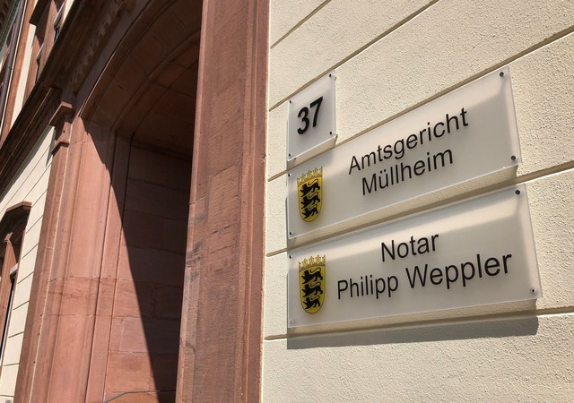 Weil am Amtsgericht Staufen gebaut wir...Gericht in M&uuml;llheim. (Archivbild)  | Foto: Christian B&ouml;hmer/dpa