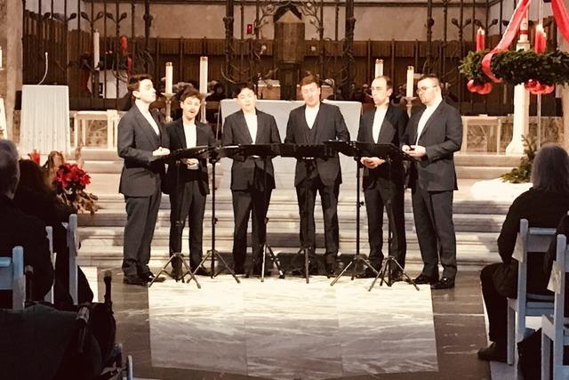A cappella von andchtig machender Gte beim Adventskonzert der Londoner "King’s Singers" in St. Blasien