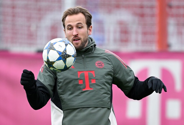 Harry Kane beim Training. Gegen Sporting wird der Torj&auml;ger wieder starten.  | Foto: Sven Hoppe/dpa