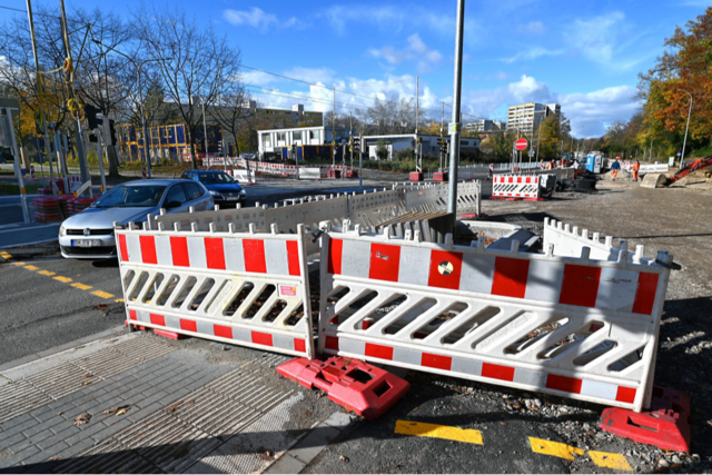 Die Elssser Strae in Freiburg muss erneut voll gesperrt werden