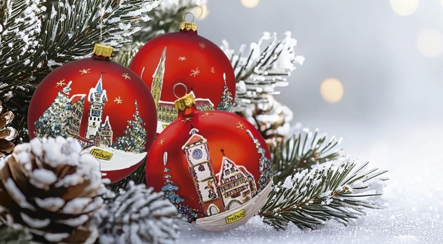 Heimat zum Aufhngen: Martinstor, Frei...ne Baumschmuck ist von Hand dekoriert.  | Foto: BZ.medien-Shop