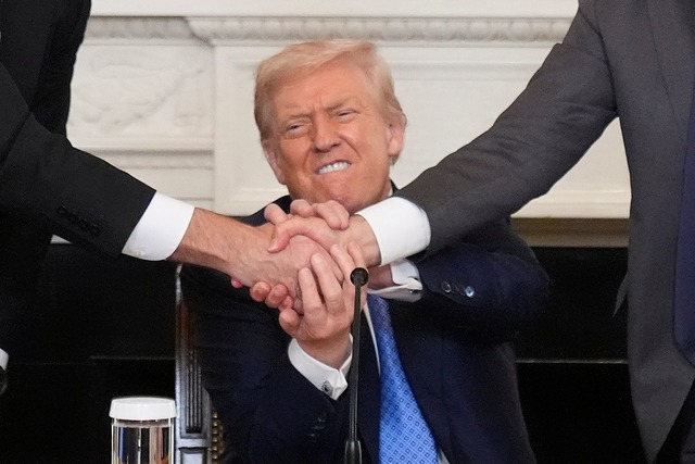 US-Pr&auml;sident Donald Trump br&uuml...nflikte beendet zu haben. (Archivbild)  | Foto: Mark Schiefelbein/AP/dpa