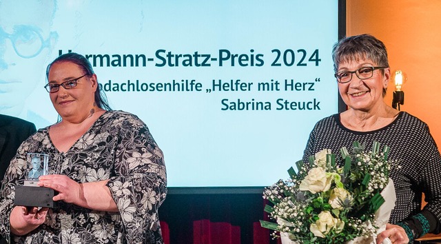 Sabrina Steuck von &#8222; Helfer mit ...ielten  2024 den Hermann-Stratz-Preis.  | Foto: Johannes Meger Photography
