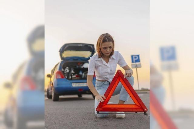 Blinklicht statt Dreieck in Spanien