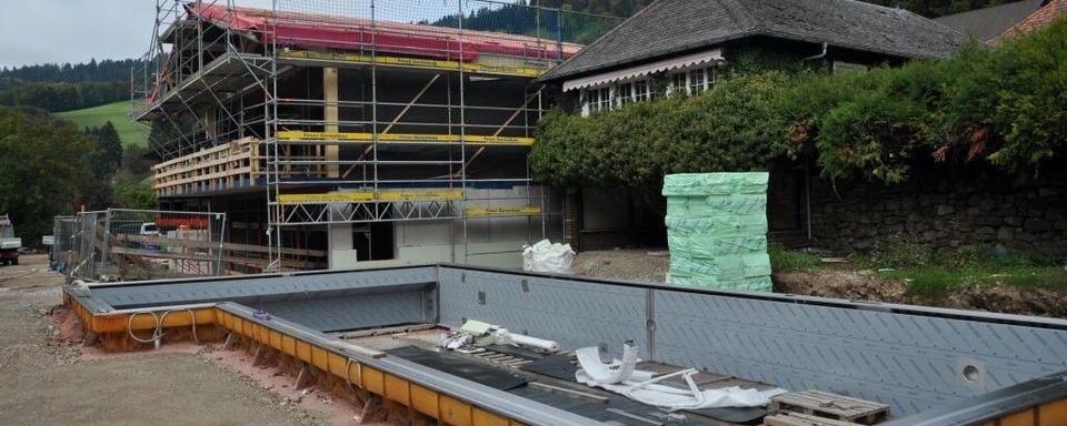 50.000 Euro Schaden auf Baustelle des Spielweg-Hotels durch absichtlich geffneten Wasserzulauf