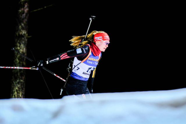 Die Biathletin Julia Tannheimer verf�gt �ber Stehauf-Qualit�ten
