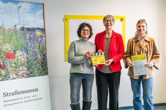 Bad Bellingen erhlt den zweiten Preis beim Landeswettbewerb "Straenoasen" fr ein Artenschutz-Projekt