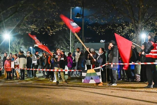 Demonstration gegen AfD-Veranstaltung in Friesenheim