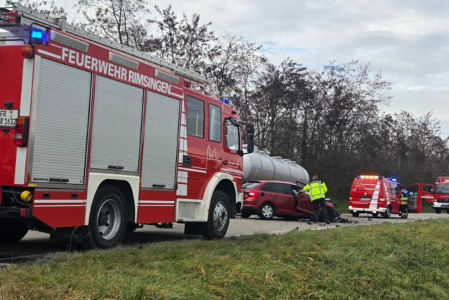 Zwei Menschen sterben bei schwerem Verkehrsunfall auf der B31 bei Breisach