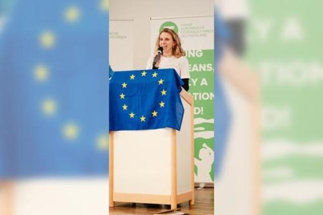 Emely Gerspach aus March kmpft in Berlin fr einen Europischen Bundesstaat