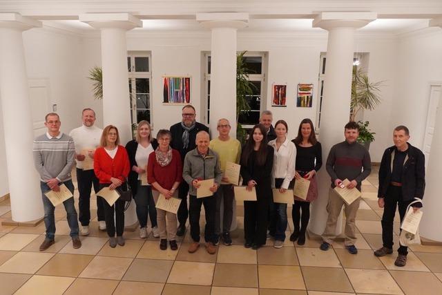 Die Stadt Lahr berreicht 21 Auszeichnungen fr Blutsspenden