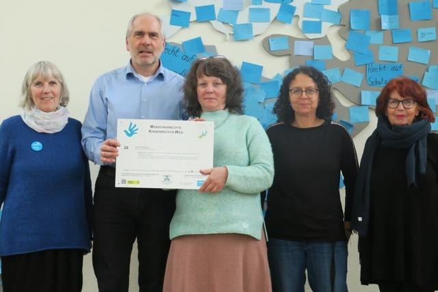 Im Meret-Oppenheim-Schulzentrum in Steinen lernen Schlerinnen und Schler mehr ber Kinderrechte