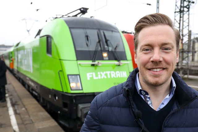 So fing alles an: Flix-Mitgr&uuml;nder... des Flixtrain-Fernzuges. (Archivbild)  | Foto: Christian Charisius/dpa