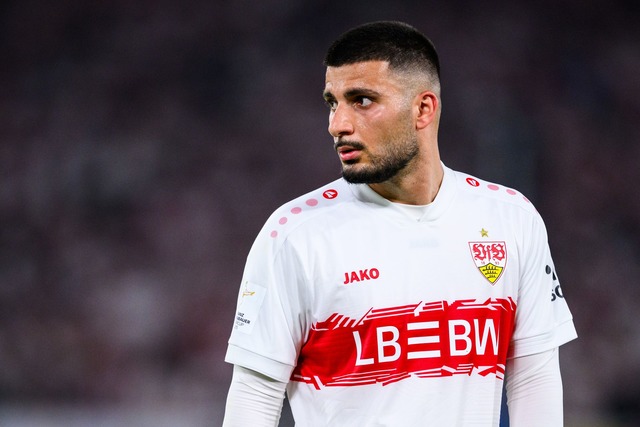 Deniz Undav war mit dem Auftritt seine...tgarter gegen Maccabi nicht zufrieden.  | Foto: Tom Weller/dpa