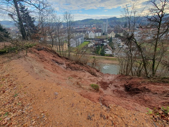 Fast der halbe Weg ist weg. Der neuest..., oben vom Baierhttenweg aus gesehen.  | Foto: Andr Hnig