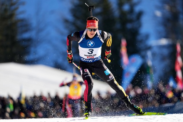 Belegte den vierten Platz in der Verfolgung: Philipp Horn  | Foto: Matthias Schrader/AP/dpa