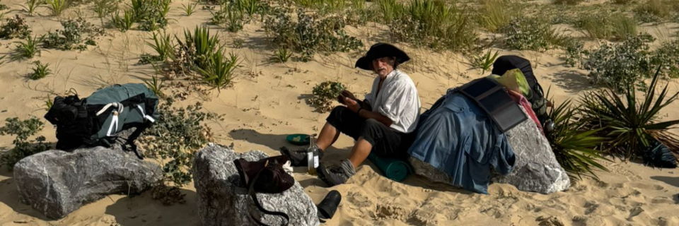 Mllheimer Gastwirt ist den Jakobsweg gewandert - im Piratendress