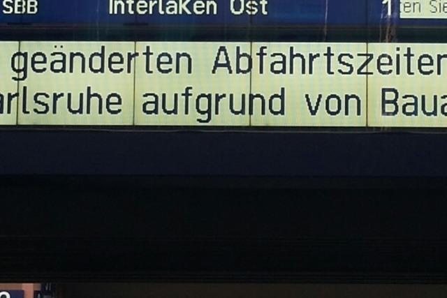 Am Sonntagnachmittag kam es zu einer Strung des Verkehrs auf der Rheintalbahn zwischen Offenburg und Lahr