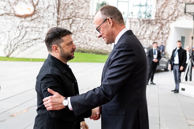 Heute wird Selenskyj erneut im Kanzleramt empfangen.  | Foto: Guido Bergmann/Presse- und Informationsamt der Bundesregierung