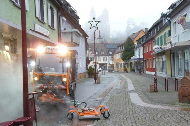 Dampffahrzeug macht in Breisach sauber